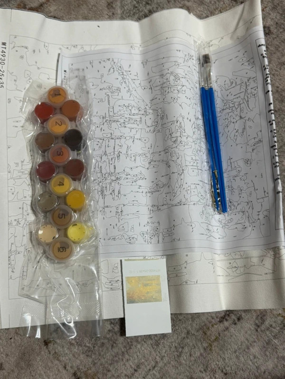 NWT 6-Pack Paint by Numbers Kit for Adults - Impressionist Landscape